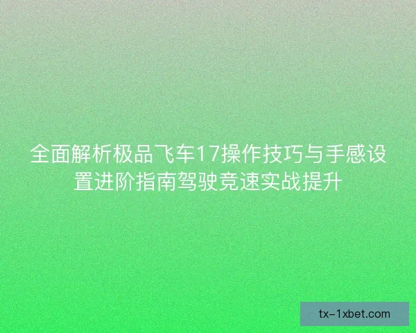 全面解析极品飞车17操作技巧与手感设置进阶指南驾驶竞速实战提升