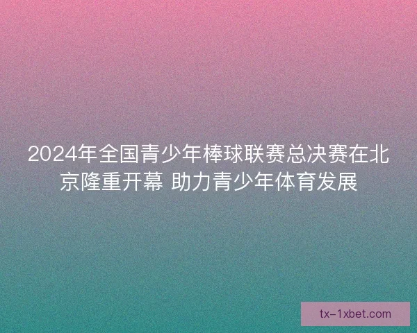 2024年全国青少年棒球联赛总决赛在北京隆重开幕 助力青少年体育发展
