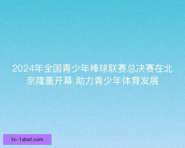 2024年全国青少年棒球联赛总决赛在北京隆重开幕 助力青少年体育发展 2024年全国青少年棒球联赛总决赛在北京隆重开幕 助力青少年体育发展